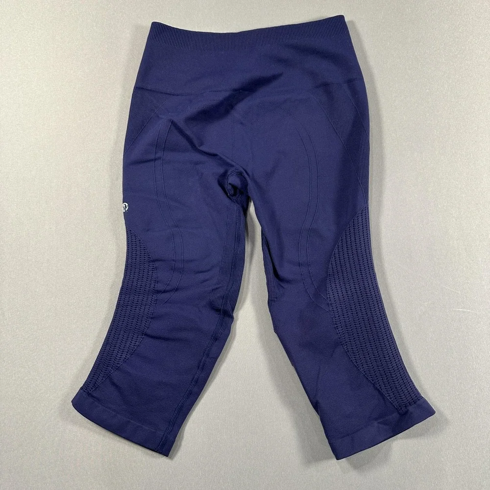 Lululemon Leggings Womens Apx: Small Blue High Rise Capri Yoga Athletic Stretch